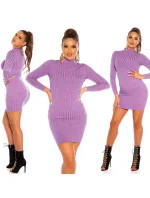 Sexy pletené šaty model 20731806 černé - FPrice