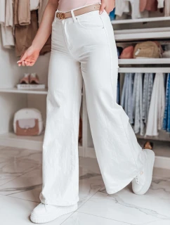 Dámske nohavice LEGBLISS white FashionStreet so širokými nohavicami UY2676