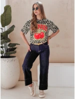 Dámske nadrozmerné bodkované tričko ZESTSTYLE sivé FashionStreet RY2842