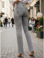 Dámské džíny s vysokým pasem a širokými nohavicemi šedé Dstreet model 21996075 - FashionStreet