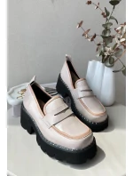 Dámské kožené mokasíny D&A model 21636749 béžové - S.Barski