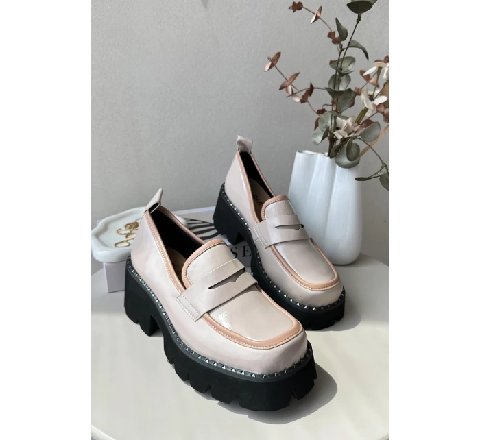 Dámské kožené mokasíny D&A model 21636749 béžové - S.Barski