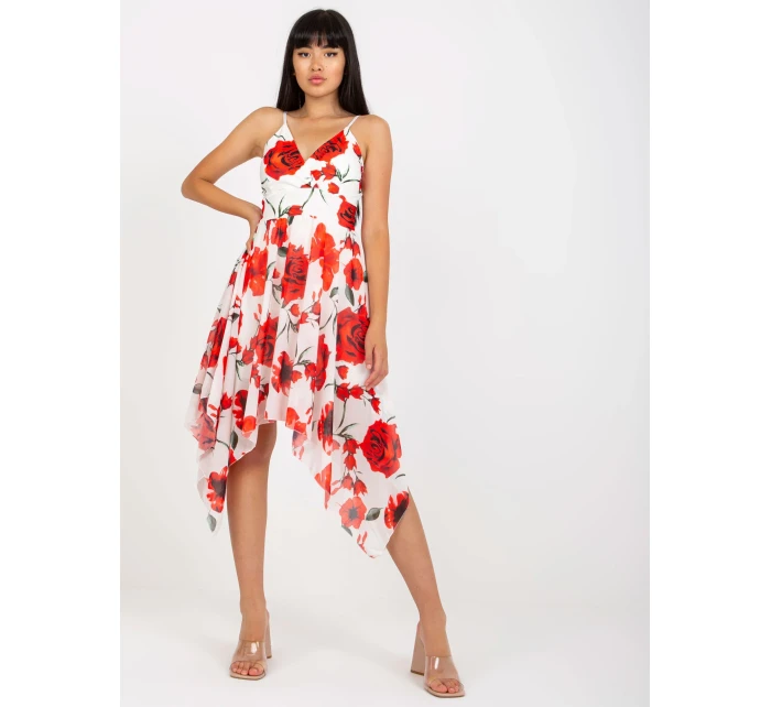Šaty DHJ SK 15952 1.24X biele a červené