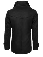 Pánsky čierny kabát Dstreet CX0440