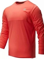Pánske funkčné tričko s dlhým rukávom MT93182 červeno-oranžová - New Balance