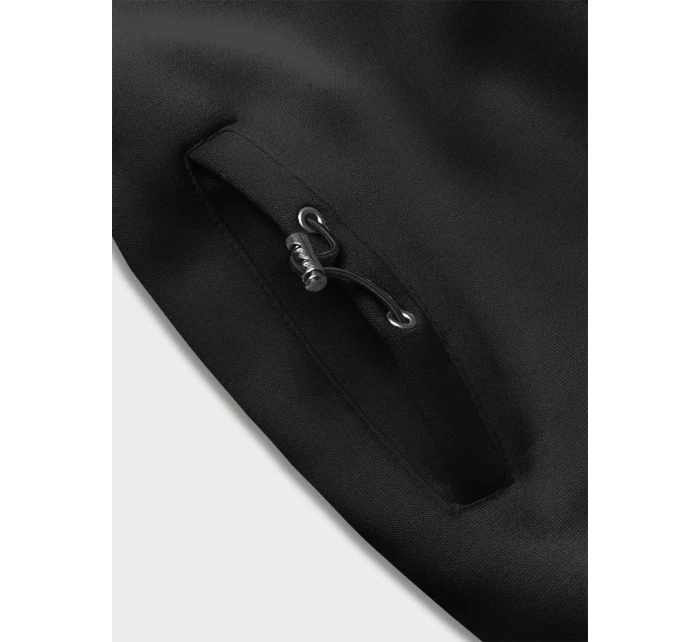 Dlhá čierna dámska mikina (AMG-855B)