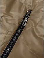 zateplená prošívaná dámská bunda v barvě cappuccino model 19709810 - S'WEST zateplená prošívaná dámská bunda v barvě cappuccino model 19709810 - S'WEST