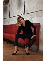 Women Dámský svetr s výstřihem do V deep black model 22500686 - NEOBLU Women Dámský svetr s výstřihem do V deep black model 22500686 - NEOBLU
