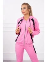 Športová sada s pruhmi svetlo ružová