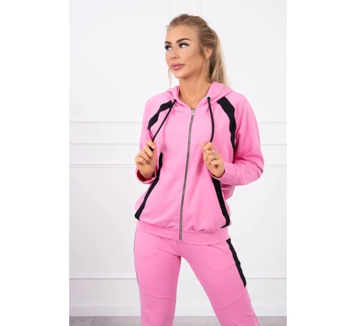 Športová sada s pruhmi svetlo ružová