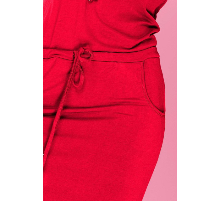 Dámské sportovní šaty s a kapsami středně dlouhé červené Červená  model 15042397 - numoco