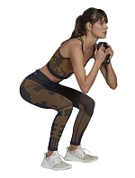 Dámske legíny HB1436 Karlie Kloss tmavo modrá-hnedá - Adidas