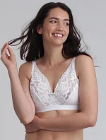 Dámska čipkovaná podprsenka bez výstelky PLAYTEX WIREFREE BRA - PLAYTEX - biela