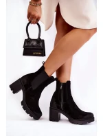 Zamszowe Damskie Botki Na Platformie Czarne Lemar Martine Zamszowe Damskie Botki Na Platformie Czarne Lemar Martine