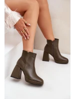 Boty Na Vysokém Podpatku Eko Kůže Tmavě Zelené model 21681576 - Boto