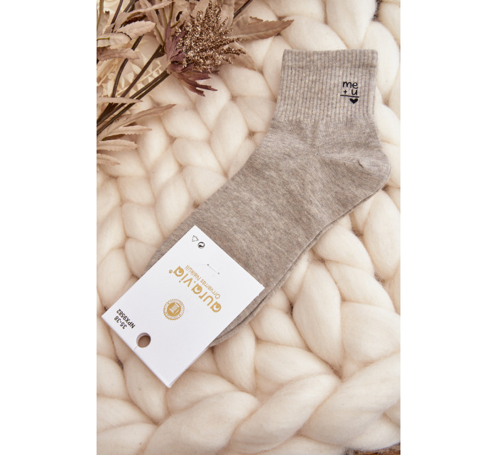 Dámske bavlnené ponožky šedé