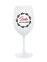 LOVE WRITES OUR STORY - pohár na biele víno 350 ml
