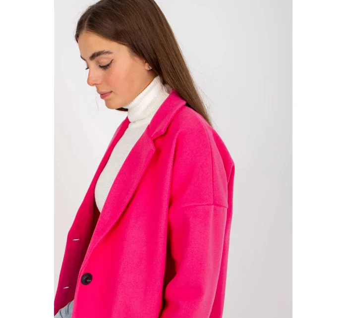 Dámsky kabát TW EN BI-7298-1.15 tmavo ružový - Och Bella