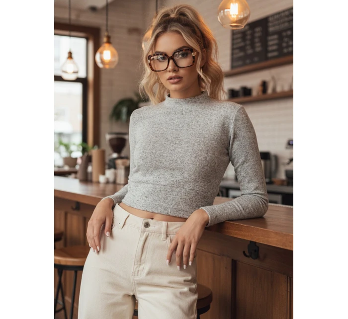 Dámský svetr LARA světle šedý model 21972235 - Dstreet