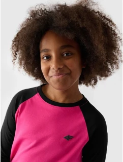 Dievčenský hladký hladký rukáv s dlhým rukávom 4F Junior 4FJWAW24TLONF291-55S