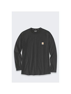 Mikina bez kapuce Carhartt Midweight L/S Pocket T-Shirt – černá, velikost: M