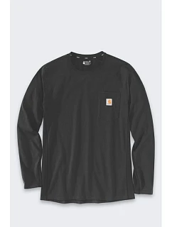 Mikina bez kapuce Carhartt Midweight L/S Pocket T-Shirt – černá, velikost: M