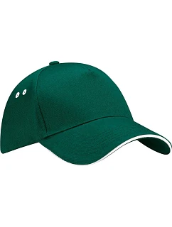 B 5 panelová sandwich kšiltovka 53.0 bottle green/white model 22481310 - Beechfield