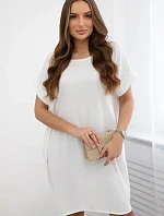 Šaty s vreckami ecru