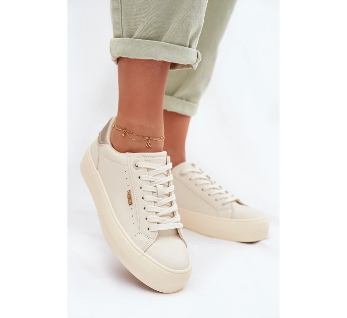 Sneakers na platformě Big Star model 22042659 Béžové - Big Star Shoes Sneakers na platformě Big Star model 22042659 Béžové - Big Star Shoes