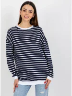 Dámska mikina LO BL LK 236.27X biela a tmavo modrá - FPrice Dámska mikina LO BL LK 236.27X biela a tmavo modrá - FPrice