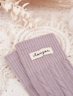 Teplé dámske ponožky s vlnou - sivé