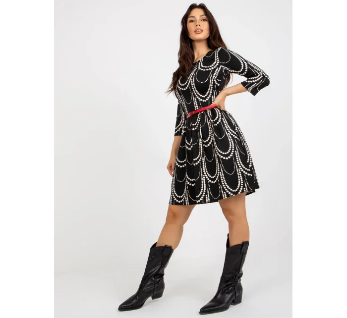 Dámské šaty LK SK model 20190964 Černá s bílou - FPrice