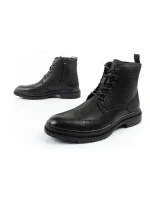 Lee Cooper pánske topánky sable topánky topánky smart kožené čierne