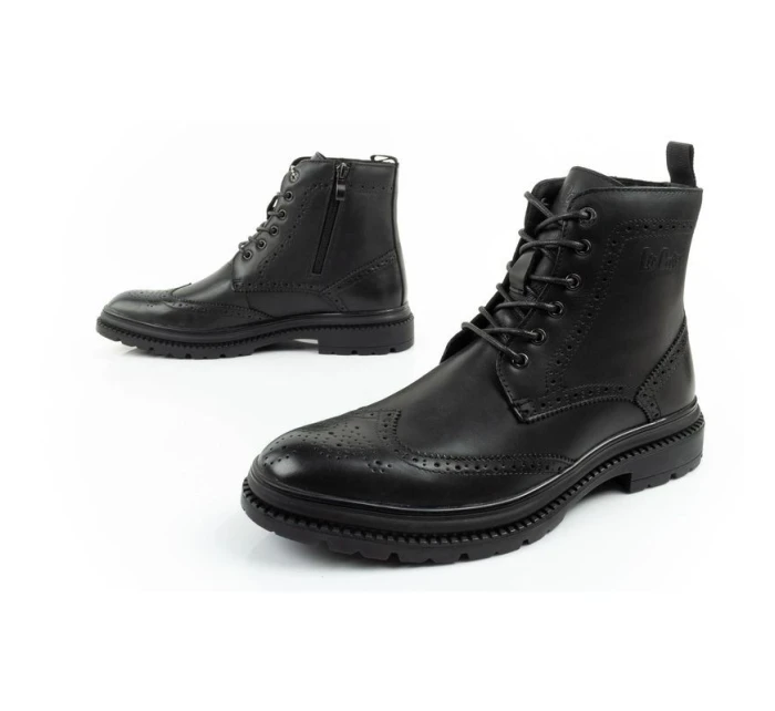 Lee Cooper pánske topánky sable topánky topánky smart kožené čierne