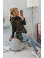 Mikina moro s dlhým chrbtom khaki+zelená Mikina moro s dlhým chrbtom khaki+zelená