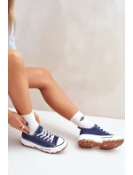 Nízké Dámské Tenisky Na Platformě Tmavě Modré model 21683095 - EVENTO