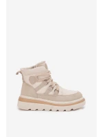 Damskie Botki Trapery Na Platformie Jasnobeżowe Liorae Damskie Botki Trapery Na Platformie Jasnobeżowe Liorae