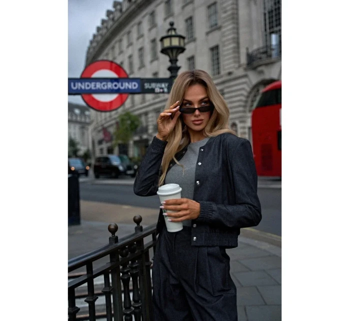 Bunda bomber   grafitová model 20475998 - Moe