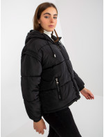 Čierna zimná bunda 2v1 s odnímateľnými rukávmi