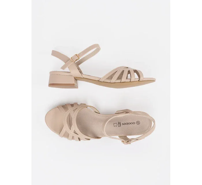 Luxusní  sandály dámské hnědé bez podpatku