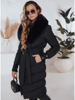 Dámská prošívaná zimní bunda s kožešinou černá Dstreet model 21991246 - FashionStreet Dámská prošívaná zimní bunda s kožešinou černá Dstreet model 21991246 - FashionStreet