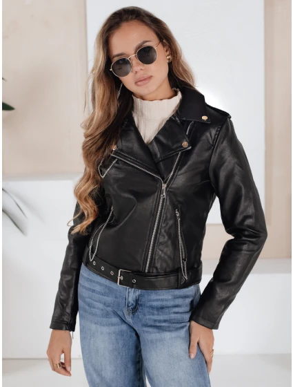 Dámska kožená bunda ramones black FashionStreet TY5200