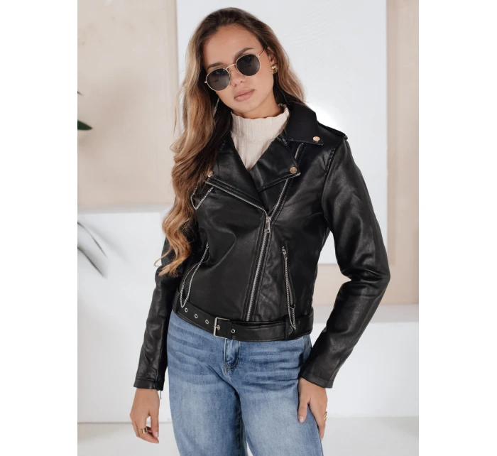 Dámska kožená bunda ramones black FashionStreet TY5200