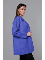 Krátky vlnený prehoz cez oblečenie typu alpaka v nevädzovej farbe (7108-1)