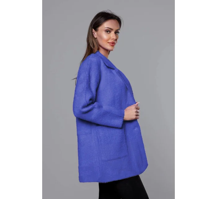 Krátky vlnený prehoz cez oblečenie typu alpaka v nevädzovej farbe (7108-1)