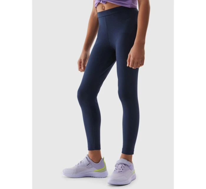 Dievčenské elastické bavlnené legíny 4F Junior Dievčenské elastické bavlnené legíny 4F Junior