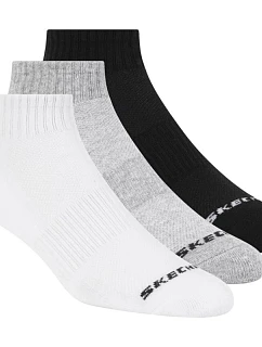 Skechers 3pk Unisex Terry Qtr Crew S111035-107 bílé 43–46