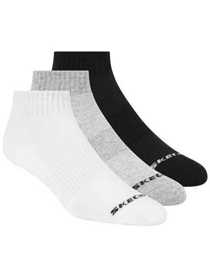 Skechers 3pk Unisex Terry Qtr Crew S111035-107 bílé 43–46 Skechers 3pk Unisex Terry Qtr Crew S111035-107 bílé 43–46