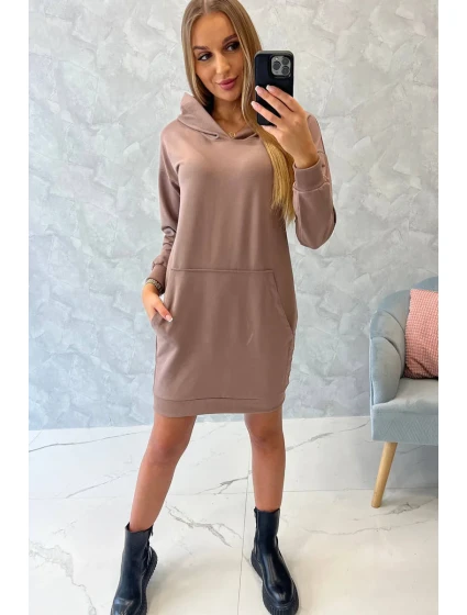 Šaty s kapucí model 18752531 - K-Fashion