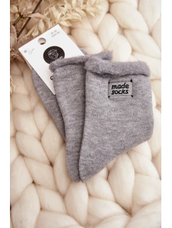 Damskie Grube Skarpety Szare
